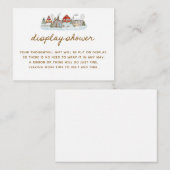 Winter Village Baby Shower Display Shower Begleitkarte (Vorne/Hinten)