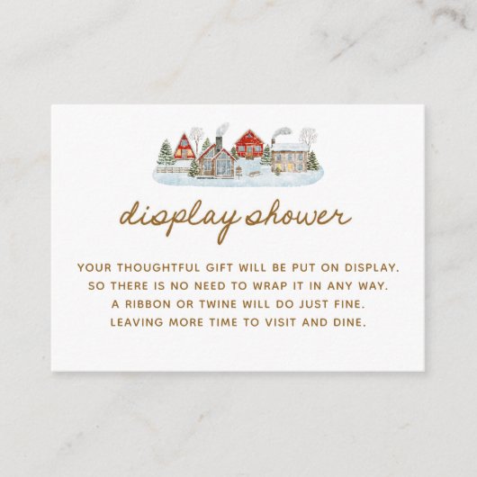 Winter Village Baby Shower Display Shower Begleitkarte (Vorderseite)