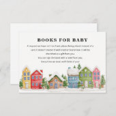 Winter village Baby Shower Snowy Books Request Einladung (Vorne/Hinten)