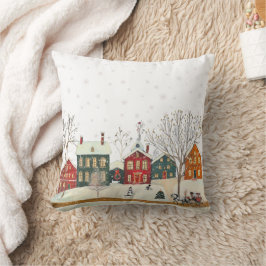 Winter Village Cozy Rustic Baby Shower Decor Kissen