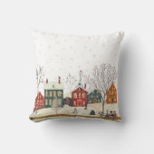 Winter Village Cozy Rustic Baby Shower Decor Kissen (Vorderseite)