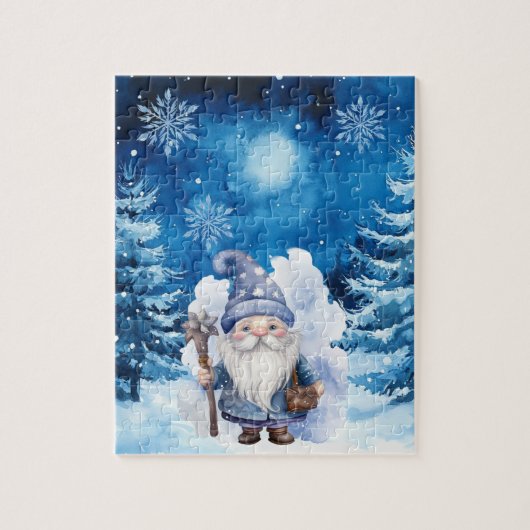 Winter Village & Gnome Jigsaw Puzzle (Vertikal)