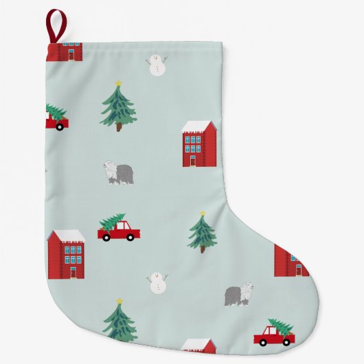 Winter Village Großer Weihnachtsstrumpf (Vorderseite)
