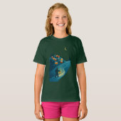 Winter Village Lantern Walk Night Scene Girls' T-S T-Shirt (Vorne ganz)