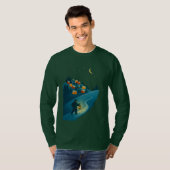 Winter Village Laternenweg-Illustration-Shirt T-Shirt (Vorne ganz)