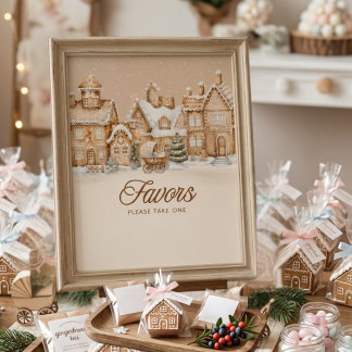Winter Village Lebkuchen-Partygeschenk Poster