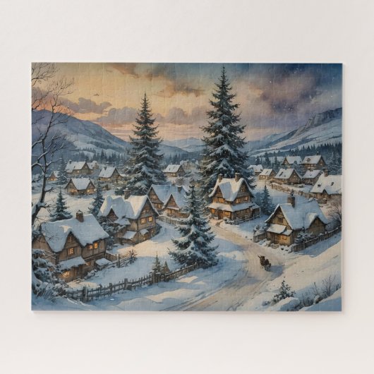 Winter Village Puzzle (Horizontal)