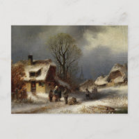 Winter Village Scene - Winterliche Dorszene