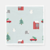 Winter Village Serviette (Vorderseite)