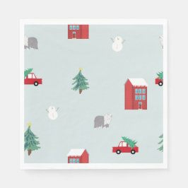 Winter Village Serviette