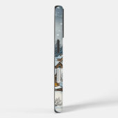 Winter Village Snowy Rustikale Stadtszene Nostalgi Case-Mate iPhone Hülle (Rückseite / Rechts)