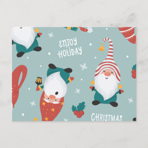 Winter Village Szene frohe Weihnachten, Neues Jahr Feiertagspostkarte