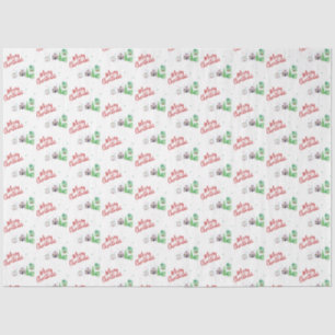 Winter Village Szene Frohe Weihnachten Seidenpapier