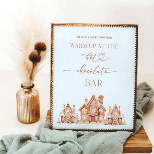 Winter Village Warm auf der Hot Chocolate Bar Poster