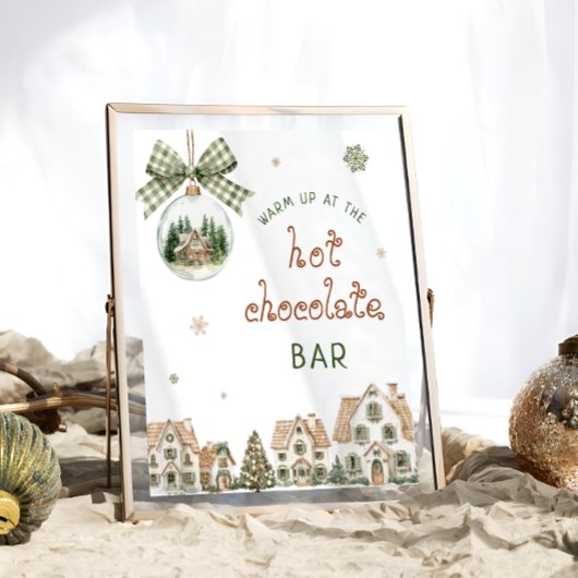Winter Village Warm auf der Hot Chocolate Bar Poster