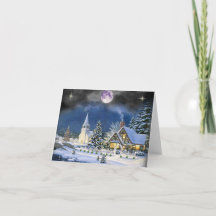Winter Village Weihnachtskarte
