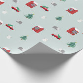 Winter Village Wrapping Paper - Christmas Gift Geschenkpapier (Ecke)