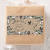 Winter Vintage Grünpflanzen Ei-Karton-Etikett (Insitu)