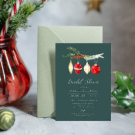 Winter Vintages Wasserfarben-Brautparty Einladung