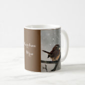 Winter-Vogel-Tasse: Carolina-Zaunkönig Kaffeetasse (VorderseiteRechts)