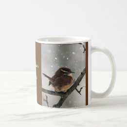 Winter-Vogel-Tasse:  Carolina-Zaunkönig Kaffeetasse