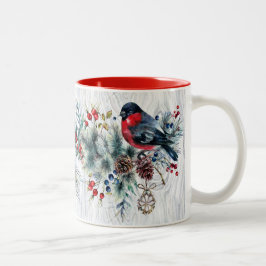 Winter-Vogel-Tasse Zweifarbige Tasse