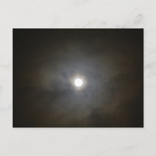 Winter Vollmond Postkarte (Vorderseite)