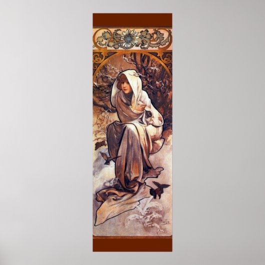 Winter von Alfons Mucha Poster (Vorne)