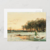 Winter von Alfred Thompson Bricher Postkarte (Vorne/Hinten)