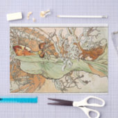 Winter von Alphonse Mucha Seidenpapier (Handwerk)