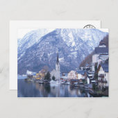 WINTER VON HALLSTATT ÖSTERREICH Postkarte (Vorne/Hinten)