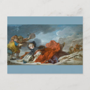 Winter von Jean-Honore Fragonard Postkarte