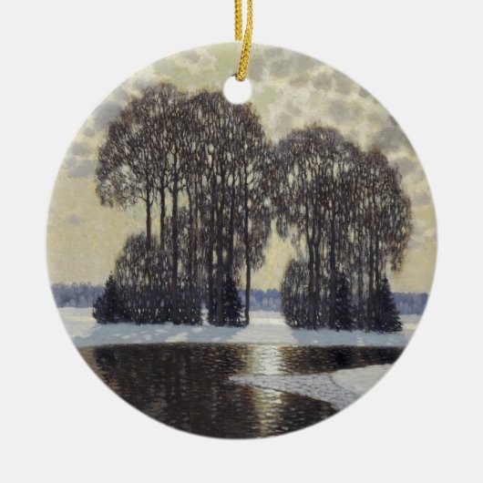 Winter (von Vilhelms Purvitis) Keramik Ornament (Vorne)