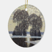 Winter (von Vilhelms Purvitis) Keramik Ornament (Links)