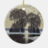 Winter (von Vilhelms Purvitis) Keramik Ornament (Hinten)