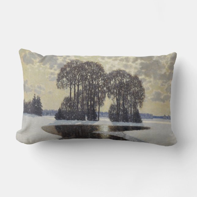 Winter (von Vilhelms Purvitis) Lendenkissen (Vorderseite)