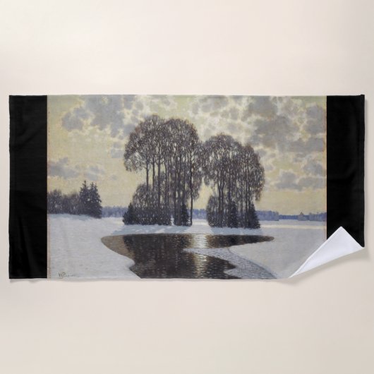 Winter (von Vilhelms Purvitis) Strandtuch (Vorderseite)