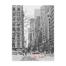 Winter vor der Postkarte der NY Penn Station