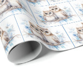 Winter-Wachtürme auf Zweig Geschenkpapier (Rolleneckpunkt)