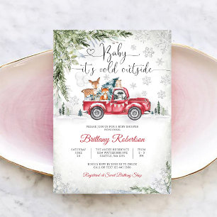 Winter-Wald-Baby-Shower-Einladung Einladung