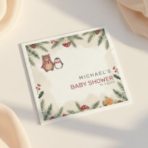 Winter-Wald-Baby-Shower-Servietten