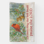 Winter-Wald-Christen-Kirche-Schrift Banner (Vertikal)