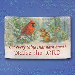 Winter-Wald-Christen-Kirche-Schrift Banner