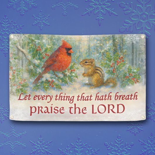 Winter-Wald-Christen-Kirche-Schrift Banner