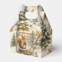 Winter-Wald-Eichhörnchen-Geburtstagsfeier