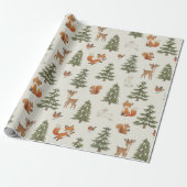 Winter-Wald-Forsttiere Weihnachten Geschenkpapier (Ungerollt)