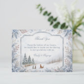 Winter-Wald Freunde in Harmonie Dankeskarte (Stehend Vorderseite)