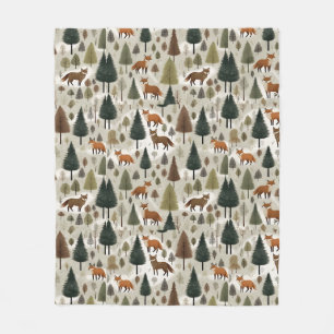 Winter-Wald-Fuchs  Fleecedecke