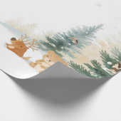 Winter-Wald-Geschenkpapier – Schnee-Kiefern Geschenkpapier (Ecke)