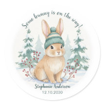 Winter-Wald-Häschen geschlechtsneutrale Babyparty
